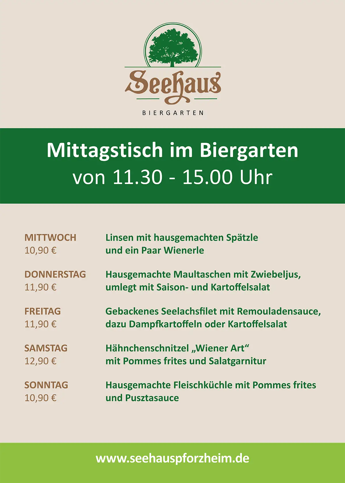 Mittagstisch Biergarten